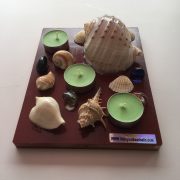 Seashells unique shaped tealight candle with luxury highly Scented Candles ;Green Apple.