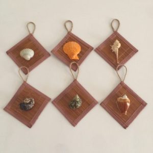 Seashells On Bamboo Coaster (Set of 6)